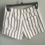 frame denim Women's High Waist Striped Shorts - White, Red, Black Photo 4