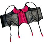 LOVEHONEY Lace Up Bustier Corset Black Size 2X Photo 7