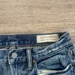 All Saints Light Blue Cropped Jeans Senere Denim Distressed Hem 26 Photo 5