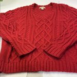 st. john's bay Red Cable Knit Sweater Photo 11