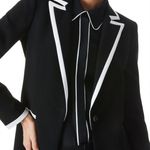 Alice + Olivia Breann Long Fitted Blazer with Piping, Black Size 4, New w/Tag Retail $550 Photo 13