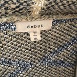 Debut  Tribal Pattern Aztec Print Fringe poncho Cardigan One Size M/L Photo 3