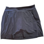 Athleta Soho Skort Tennis Golf Skirt Shorts Womens 12 Navy Zip Pocket Athletic Photo 0