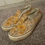 Vans  Yellow and Orange Floral Slip-Ons Photo 0