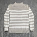 J.Crew Sweater Womens Medium Grey Striped Oarsman Fisherman Coastal Roll Neck Photo 1