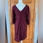 Slny  Burgundy Sequin Dress Photo 2
