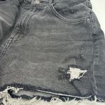Wild Fable Size 12  Black Denim Cut Off Jean High Rise Mom Shorts Distressed EUC Photo 3