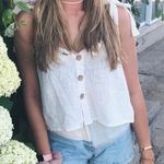 Ocean Drive White Button Tank Photo 0