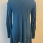 LOGO By Lori Goldstein  Blue Cotton Cashmere Asymmetrical Hem Sweater Size XXS Photo 5