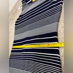 Maeve Anthropologie  Edisto Blue White Column Midi Sleeveless Dress Size Striped Photo 4