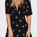 Free People Black Mockingbird Mesh Inset Mini Dress Size 2 Photo 0