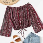 Romwe Floral Print Blouse Photo 0