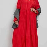 Maeve  Anthropologie Red Wendy Tiered Boho Maxi Dress Sz 2X Photo 0