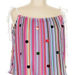 Queen of Sparkles, Rainbow Sequin Blouse Red Size M Photo 0