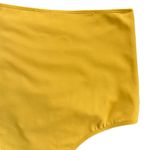 Kortni Jeane ⭐️ mustard yellow ruched front high waisted swim bottoms size small Photo 4
