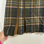 Per Se Brown and Black plain pleated Knee-Length A-Line Skirt 12 Photo 3