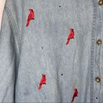 esteem jean button up with cardinals embroidery Photo 3