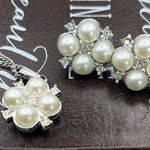 Vintage Pearl Rhinestone Set Sarah Coventry 1970s Bridal White Photo 0