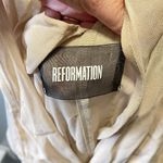 Reformation Women's Peppermint Ruffle Wrap Maxi Dress Champagne Size Large Photo 8