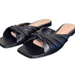 Gianvito Rossi NIB Selene Flat Sandal in Black Size 39.5 Photo 4