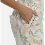 Briggs Floral Print Linen Blend Shorts M Smocked Waist Pockets Cottagecore Fairy Pink Size M Photo 0