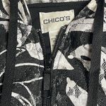 Chico's  Active Women Windbraker Size 3 Hooded Zippered Jacket Floral Z-258‎ Photo 4