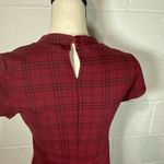 Bishop and Young Ellie Burgundy & Black Plaid Mini Dress Photo 7