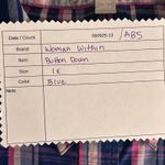 Woman Within  Plaid Button‎ Up Top Blue 1X Photo 12