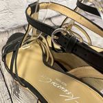 Kenneth Cole Wedge Sandals Black Leather Straps Buckle - Two sizes R8.5 L9 Photo 5