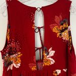 Free People Lovely Day Printed Tie Tunic Dress Women's Medium Red Floral Boho Photo 14