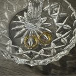 Vintage Gold Toned Faux Diamond Huggie Hoop Small Earrings Photo 2