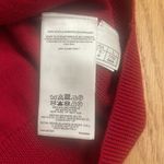 Brooks Brothers  RED PULLOVER FLEECE WOOL RUFFLE SWEATER SIZE LARGE Photo 4