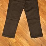 New Lumiere Chocolate Brown and Navy Blue Pinstriped Dress Pants Photo 5