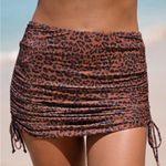 Berlook Leopard Print Cover up Skirt Brown Size M Photo 0