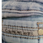 Distressed Denim Mini Skirt Coastal Cowgirl Western Festival Retro 90s Size 27‎ Blue Photo 2