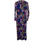 Bar III Bar lll Floral Printed Mesh Mock-Neck MIDI Dress W Slit Size M Whimsigoth Y2K Photo 1