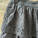 House of Harlow 1960 Black Tiered Eyelet Mini Skirt Size Small Photo 2