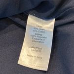 J.Crew  Embroidered Navy Linen‎ Sleeveless Shift Dress Size Medium Photo 5