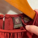 Anne Klein Vintage 70’s ruby red pleated neck blouse keyhole back whimsigoth Photo 7