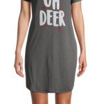 secret treasures  Women's "Oh Deer" Sleep Shirt Holiday Ladies Size Small/Medium Photo 0