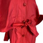 Betsey Johnson RED SNAP BUTTON CAPE JACKET (XL) Photo 7
