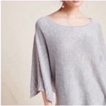 Anthropologie  Heather Gray Silver Knit Sweater Top Photo 2