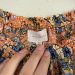 MELLODAY 🦋  Off the Shoulder Orange Yellow Paisley Mid Sleeve Boho Blouse Medium Photo 1