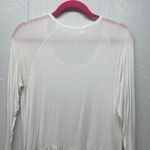 BP. Women's Ruffle Hem/Peplum White Bohemian Beach Top Size Small Long Length Photo 6