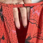 Free People Size S Top Last Time Orange Crop Surplice Long Bell Sleeve Women’s Photo 6