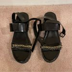 Forever 21 Chunky Block Strappy Sandals With Chains, Black, Size 7.5, NWOT Photo 3