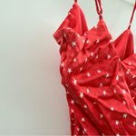 ZARA Bodysuit Red & White Nautical Star Print Sleeveless Thong Bodysuit Sz L Photo 2