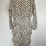 Vintage Sansappelle Silk Ivory and Black PolkaDot Ruffle Dress sz 8 Photo 6