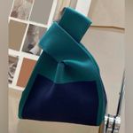 Two Tone Knit Bag, Double Handles Photo 1