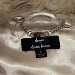 Dennis Basso NWOT Ivory Faux Fur and Leather Moto Vest Size Small Photo 9